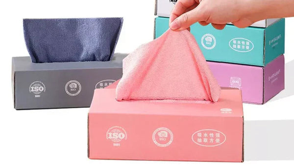 20 Pieces Reusable Microfiber Cleaning Cloths Box